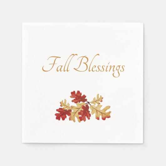 Serviette En Papier Thanksgiving Automne Feuilles Automne Russe (Devant)