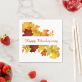 Serviette En Papier Thanksgiving Autumn Leaves Napkin (En situation)