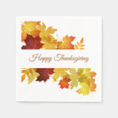 Serviette En Papier Thanksgiving Autumn Leaves Napkin (Devant)