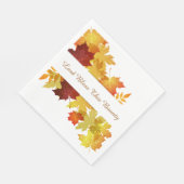 Serviette En Papier Thanksgiving Autumn Leaves Napkin (Coin)