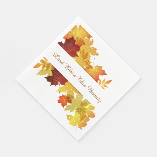 Serviette En Papier Thanksgiving Autumn Leaves Napkin (Coin)