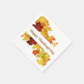 Serviette En Papier Thanksgiving Autumn Leaves Napkin (Coin)