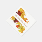 Serviette En Papier Thanksgiving Autumn Leaves Napkin (Coin)