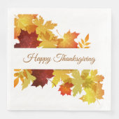 Serviette En Papier Thanksgiving Autumn Leaves Napkin (Devant)
