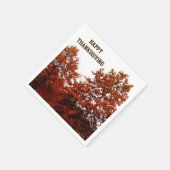 Serviette En Papier THANKSGIVING AUTUMN TREES napkins (Coin)