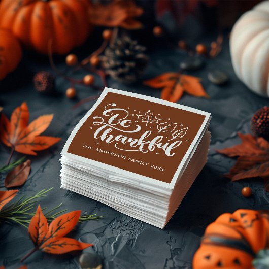 Serviette En Papier Thanksgiving Be Thanksgiving Script Harvest Brown