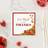 Serviette En Papier Thanksgiving Celebration Manger Boire Donner Merci (En situation)