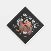 Serviette En Papier Thanksgiving Chat Funny Fake Chat Meow Thanksgivin (Coin)