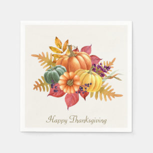Serviette En Papier Thanksgiving Citrouille Napkin