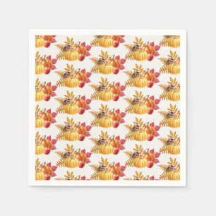 Serviette En Papier Thanksgiving Citrouille Napkin