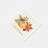 Serviette En Papier Thanksgiving Citrouille Napkin (Coin)