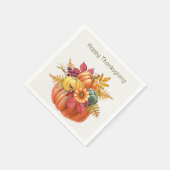 Serviette En Papier Thanksgiving Citrouille Napkin (Coin)