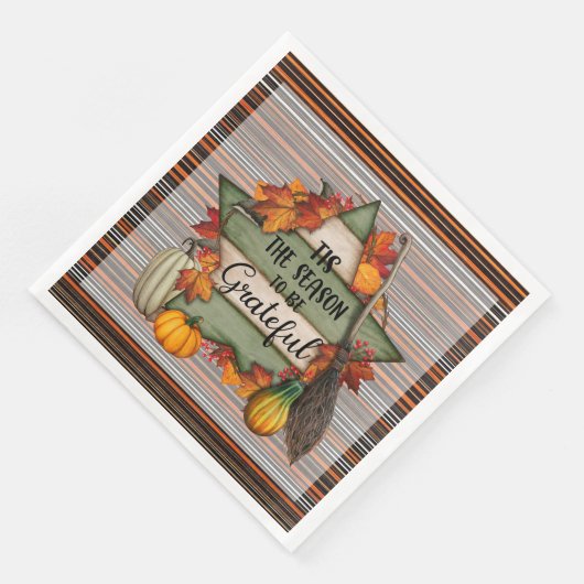 Serviette En Papier Thanksgiving Collection d'automne tendance (Coin)