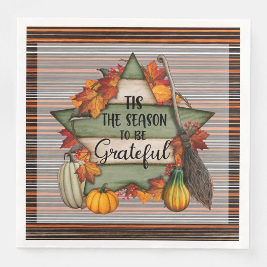 Serviette En Papier Thanksgiving Collection d'automne tendance (Devant)