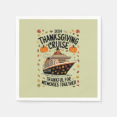 Serviette En Papier Thanksgiving Cruise 2024 Merci Pour Les Souvenirs (Devant)