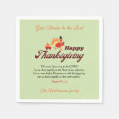 Serviette En Papier Thanksgiving Cute Turkey | Let Us Sing to the LORD (Devant)