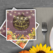 Serviette En Papier Thanksgiving Day Dinner Party Citrouille String Li