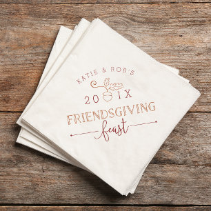 Serviette En Papier Thanksgiving de festin de Friendsgiving