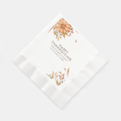 Serviette En Papier Thanksgiving Dîner Invitation Boho Theme (Coin)