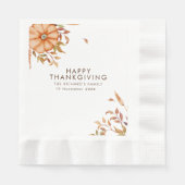 Serviette En Papier Thanksgiving Dîner Invitation Boho Theme (Devant)