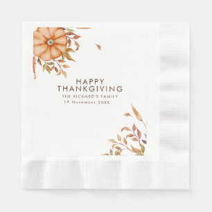 Serviette En Papier Thanksgiving Dîner Invitation Boho Theme