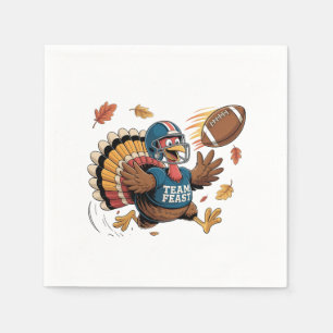 Serviette En Papier Thanksgiving Football Turquie Imaginaire Football