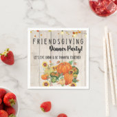 Serviette En Papier Thanksgiving Friendsgiving Cocktail Napkins (En situation)