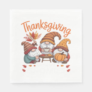 Serviette En Papier Thanksgiving Gnome Fall Leopard Turkey Essentiel T