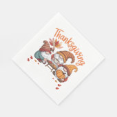 Serviette En Papier Thanksgiving Gnome Fall Leopard Turkey Essentiel T (Coin)