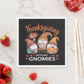 Serviette En Papier Thanksgiving Gnome Fall Leopard Turkey Essentiel T (En situation)
