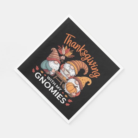 Serviette En Papier Thanksgiving Gnome Fall Leopard Turkey Essentiel T (Coin)