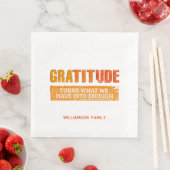 Serviette En Papier Thanksgiving Gratitude Famille Se Reunir (En situation)