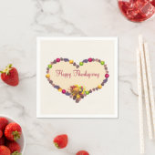 Serviette En Papier Thanksgiving Heart et Cornucopia (En situation)