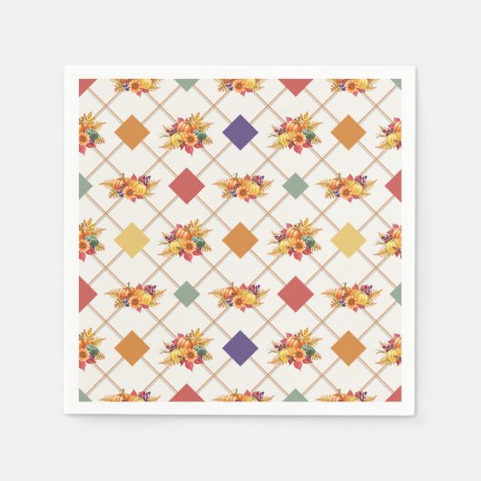 Serviette En Papier Thanksgiving Holiday Napkin (Devant)
