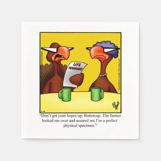 Serviette En Papier Thanksgiving Humour Cocktail Party Napkins (Devant)