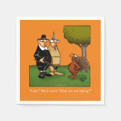 Serviette En Papier Thanksgiving Humour Papier Cocktail Serviettes (Devant)