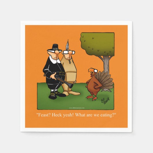 Serviette En Papier Thanksgiving Humour Papier Cocktail Serviettes (Devant)