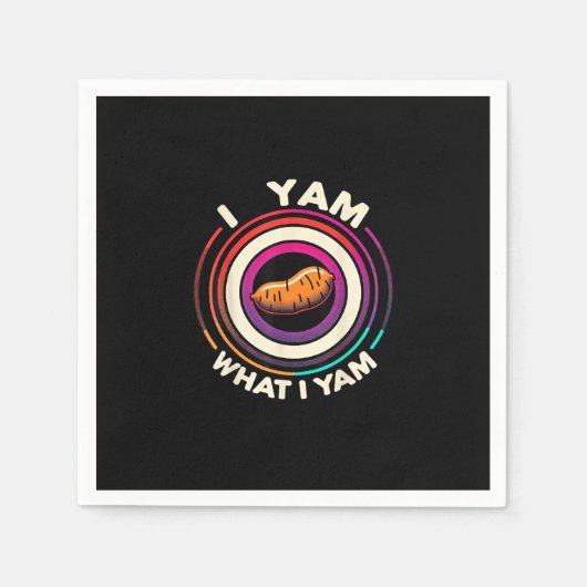 Serviette En Papier Thanksgiving - Je Yam Ce Que Je Yam (Devant)