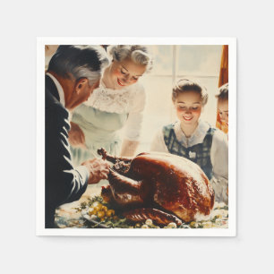 Serviette En Papier Thanksgiving Joy : Une fête familiale