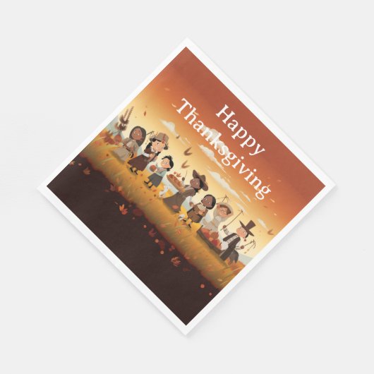 Serviette En Papier Thanksgiving Kids 12 Papier (Coin)