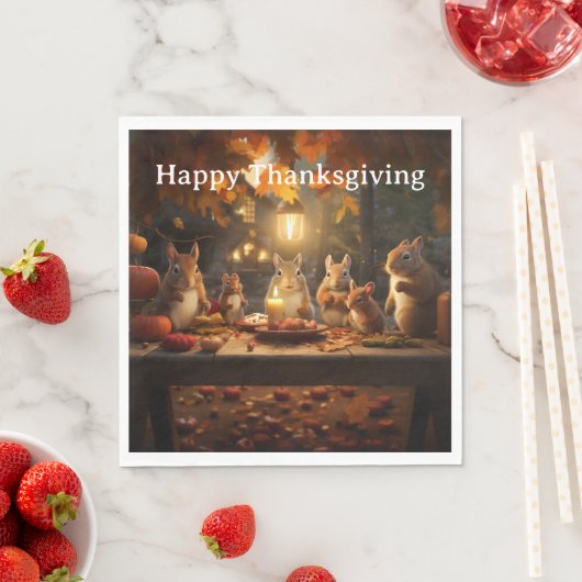 Serviette En Papier Thanksgiving Kids 16 Papier (En situation)