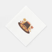 Serviette En Papier Thanksgiving Pilgrim Casquette - Automne Harvest D (Coin)