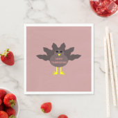 Serviette En Papier Thanksgiving Plucked Turkey Cocktail Napkins (En situation)