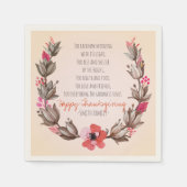 Serviette En Papier Thanksgiving Poem. Bon thanksgiving. Personnalisé. (Devant)