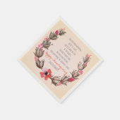 Serviette En Papier Thanksgiving Poem. Bon thanksgiving. Personnalisé. (Coin)