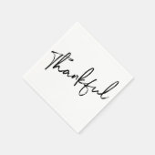 Serviette En Papier Thanksgiving Script minimaliste (Coin)