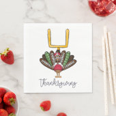 Serviette En Papier Thanksgiving Script Turkey Football Gopost (En situation)
