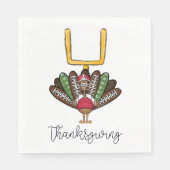 Serviette En Papier Thanksgiving Script Turkey Football Gopost (Devant)