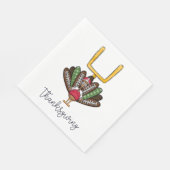 Serviette En Papier Thanksgiving Script Turkey Football Gopost (Coin)