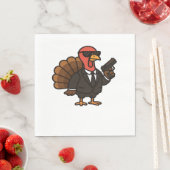 Serviette En Papier Thanksgiving Secret Agent Turkey Classic T-Shirt (En situation)